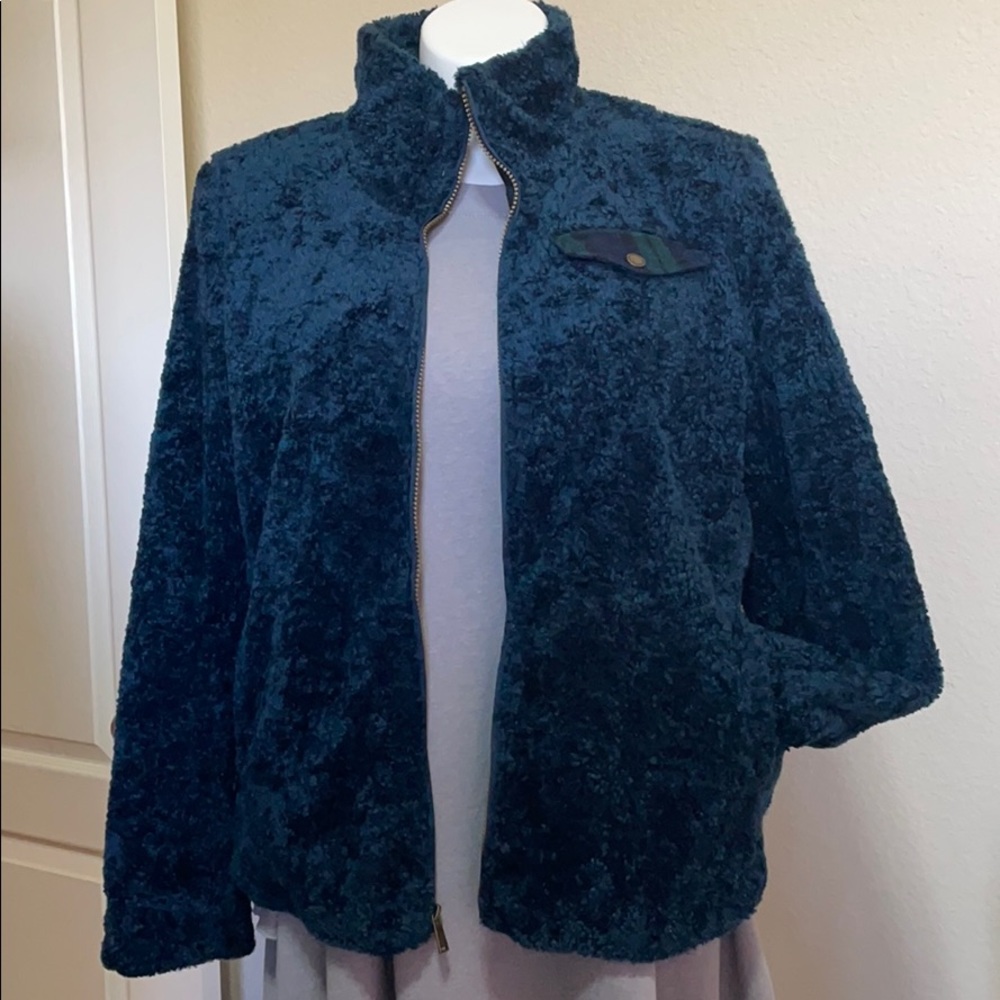 Pendleton fuzzy warm jacket XL dark teal